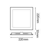 Panel LED Cuadrado Serie Pro 20W CCT - Imagen 2