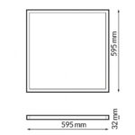 Panel LED Serie High Lumen 60X60 cm 25W No Flicker 180LM/W - DSC - Imagen 2