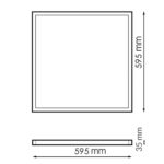 Panel LED Serie Bure 60X60 cm 42W No Flicker Driver Philips - Imagen 2