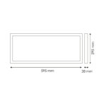 Panel Led de superficie Rectangular Serie Home 60X30 Cm 24W - Imagen 2