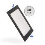 Panel LED Cuadrado Negro 6W CCT