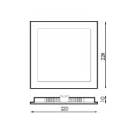 Panel LED Cuadrado Negro 20W CCT - Imagen 2