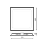 Panel LED Cuadrado Negro 25W CCT - Imagen 2
