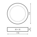 Panel de Superficie Negro Circular 6W CCT - Imagen 2