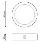 Panel de Superficie Circular Negro 20W CCT - Imagen 2