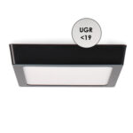 Panel de Superficie Negro Cuadrado 12W CCT