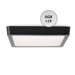 Panel de Superficie Negro Cuadrado 20W CCT