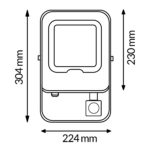 Foco Proyector Led Napoli Plus 100W con Sensor de movimiento - Imagen 2
