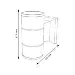 Aplique de pared LED Tube Black 2X3W IP54 - Imagen 2