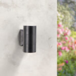 Aplique de pared LED Tube Black 2X3W IP54