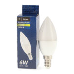 Bombilla LED C37 E14 6W