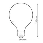 Bombilla LED E27 G95 15W - Imagen 2