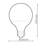 Bombilla LED E27 G125 20W - Imagen 2