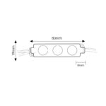 Cadena de 20 Módulos de 3 LED SMD Samsung 12V DC 1W - Imagen 2