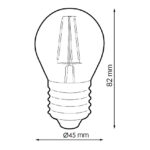 Bombilla LED Filamento E27 G45 4W Ámbar - Imagen 2