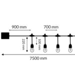Guirnalda Led Solar de 10 bombillas 7,5M Exterior IP65 - Imagen 2