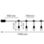 Guirnalda Led Solar de 10 bombillas 7,5M Exterior IP65 RGB - Imagen 2