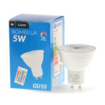 Bombilla LED Colours GU10 5W RGBW con Mando
