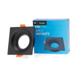 Aro Fijo Cuadrado Negro Serie Infinity Para Gu10/mr16 - Imagen 3