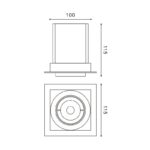 Foco LED orientable Tube Square 12W - DSC - Imagen 2
