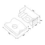 Pack 2 Tapones y 2 grapas para Perfil LM3721 - Imagen 2