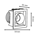 Foco LED Mini White Fix Square 5W CCT - Imagen 2