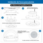 Marco de Superficie Cromo para bombilla PAR56 Serie Next para Piscina para piscina - Imagen 5