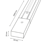 Carril Monofásico MaxPower - 2 metros - Imagen 2