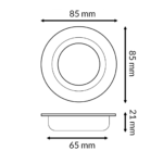 Aro basculante redondo negro Serie Luxury para GU10/MR16 - Imagen 2