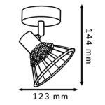 Lámpara de Techo Serie Door 1 Focos E14 - Imagen 2