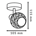 Lámpara de Techo Serie Andujar 1 Focos E14 - Imagen 2