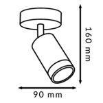 Lámpara de Techo Serie Black Álamos 1 Focos GU10 - Imagen 2