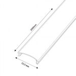 Difusor negro para perfil negro 12,5 mm - Imagen 2